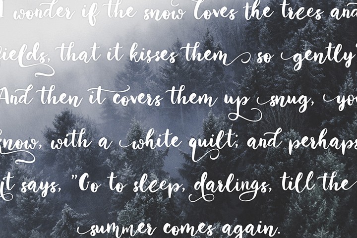 Example font Winter story #2
